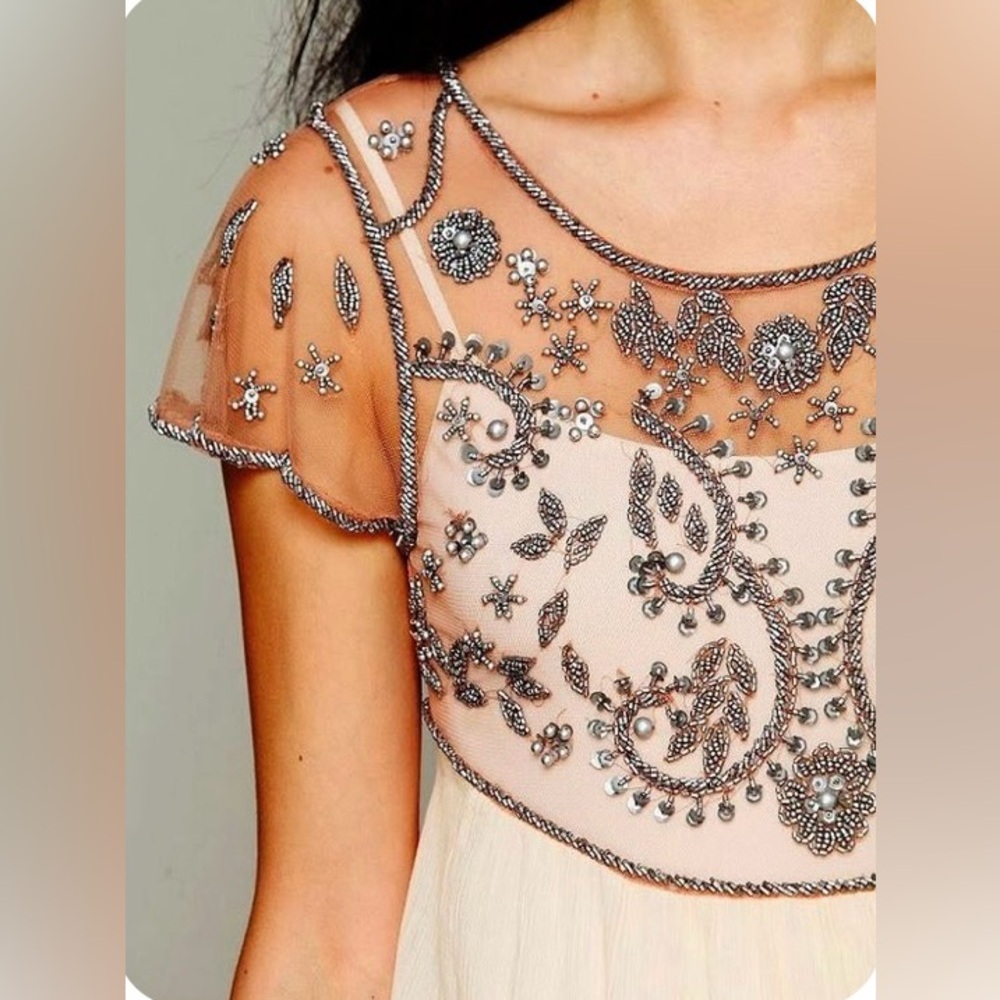 Free People Sunset Ombré Beaded Tunic Dress - Picture 5 of 16